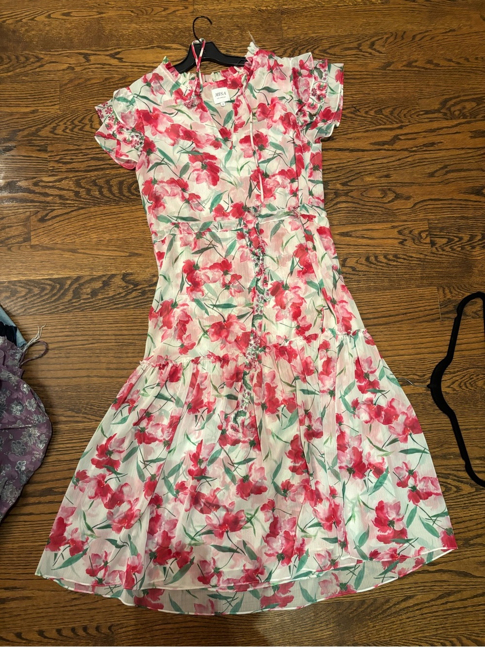 MISA Los Angeles Pink Floral Dress